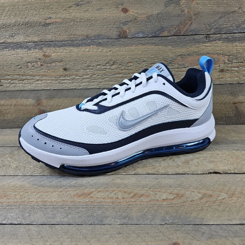 Nike Air Max AP Men's Shoes Sneakers White/ Wolf Grey- Obsidian - Picture 3 of 12